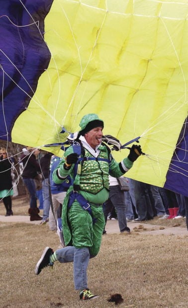 Skydiving leprechauns
